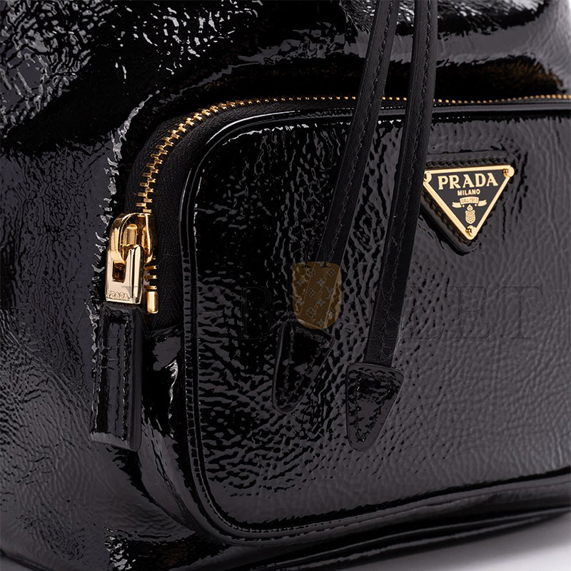 PRADA DUET NAPLAK LEATHER BAG 1BH038 (23*18*12cm)